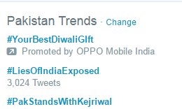 #PakStandsWithKejriwal Trending in Pakistan #ShameOnYouKejriwal