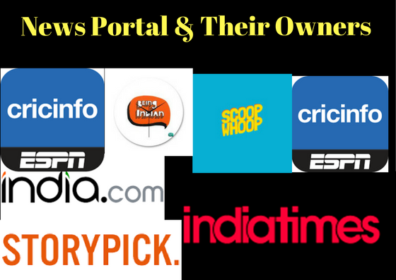 Most famous New Indian  News Website & Their Owners